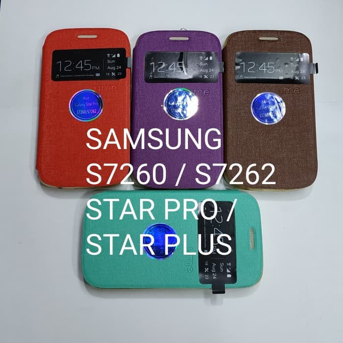 SAMSUNG S7260 / s7262 sarung flip cover ume/ sarung model buku