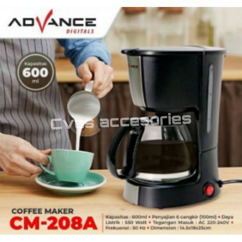 Best Seller Coffee Maker / Mesin pembuat kopi ADVANCE CM208A 0,6Liter