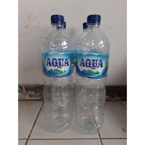 BOTOL AQUA 1500ML BEKAS/SUDAH BERSIH/TIDAK BERBAU