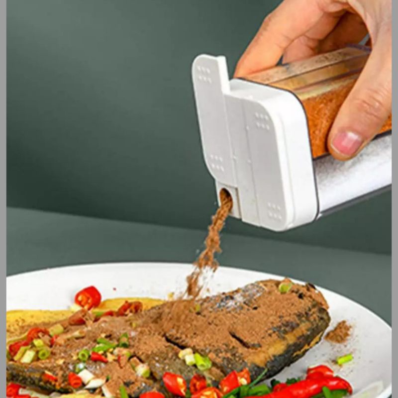 Tempat Bumbu 4s Geser / Tempat Bumbu 4 Sekat Dengan Tutup Geser