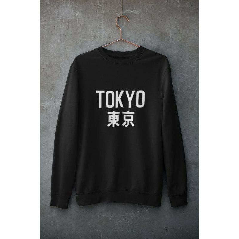 Sweater TOKYO Japanese Big Size S - XXXXXL(6XL) Sweatshirt OVERSIZE Crewneck Harajuku Kawaii Comfy Pria Wanita Jumbo 5XL 4XL 3XL 2XL XL L M