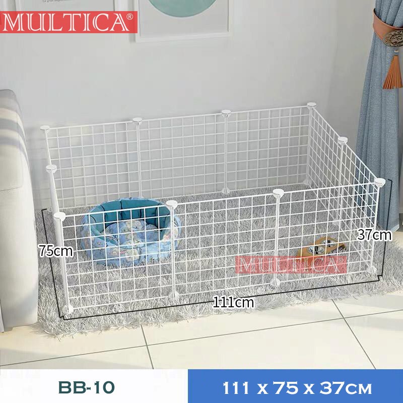 Multica Kandang Anjing Kucing Kelinci Portable Besi Model Kandang Hamster Burung Pagar Besi DIY