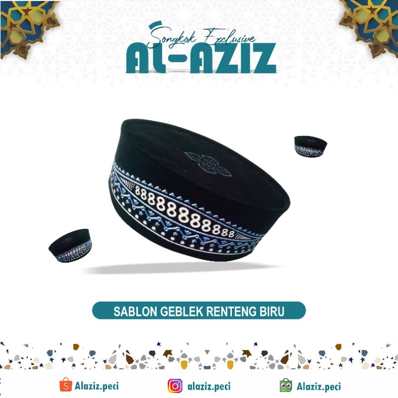 PECI GEBLEK RENTENG Sablon / Peci batik / peci motif