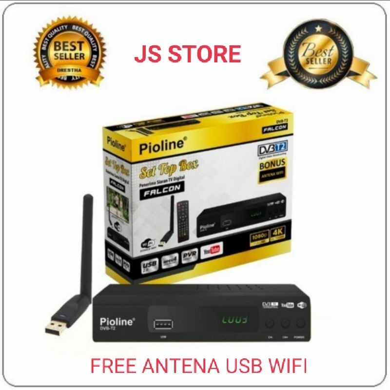 SET TOP BOX DVB T2 PIOLINE FALCON FREE USB WIFI