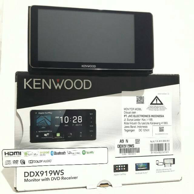 Headunit Kenwood DDX 919 WS / 919WS / DDX919 7" Wifi Mirrorlink Android DVD Doubledin Kenwood