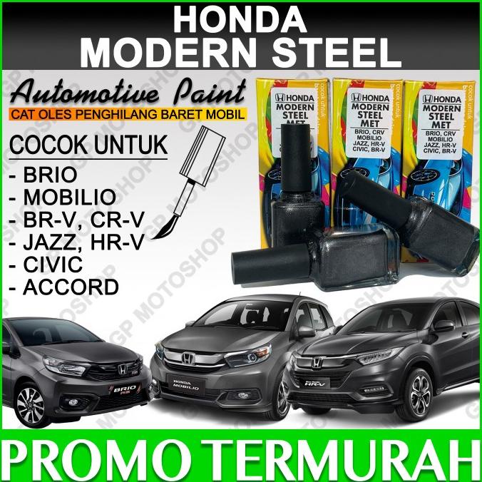 Honda Modern Steel Met Cat Oles Penghilang Baret Mobil Abu-Abu Metalik Debezzz