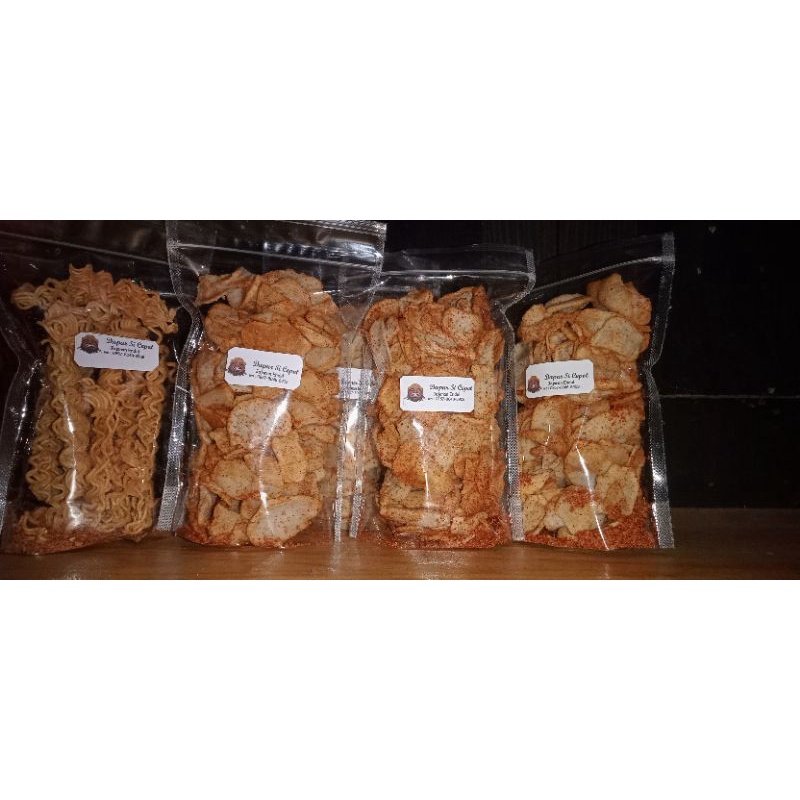 

kripik basreng dan mie kering