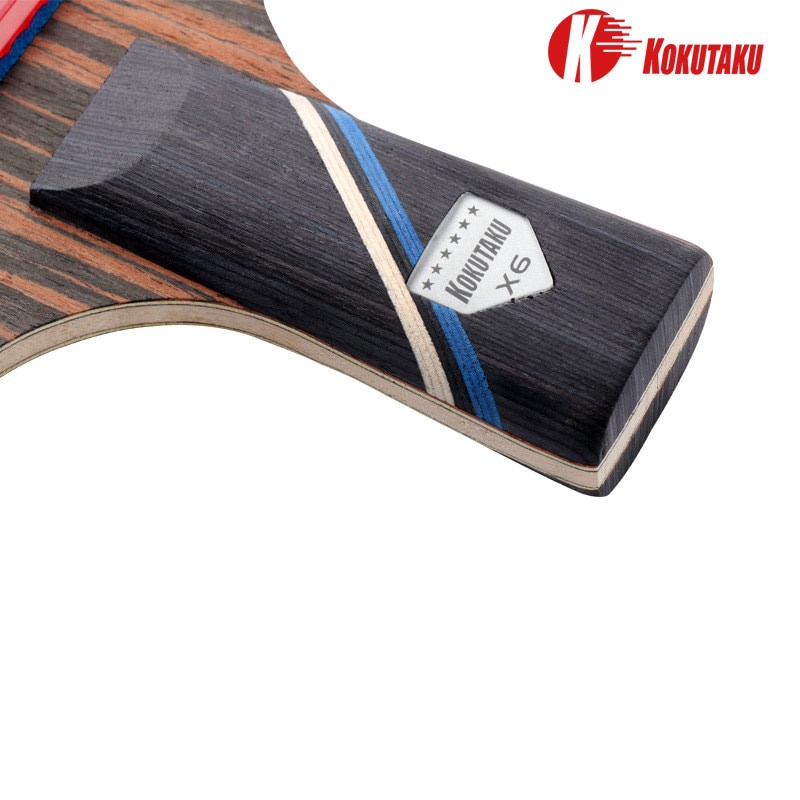 Kokutaku set bat Tenis Meja / ping pong Profesional 4 / 5 / 6 Star Bahan Karbon Karet Dengan Tas