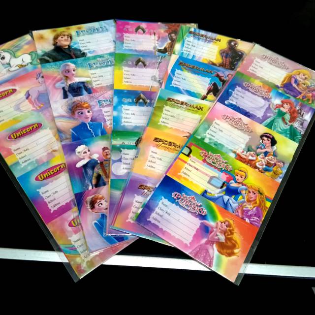 

Stiker Nama Fancy Isi 5 Panjang/Pack