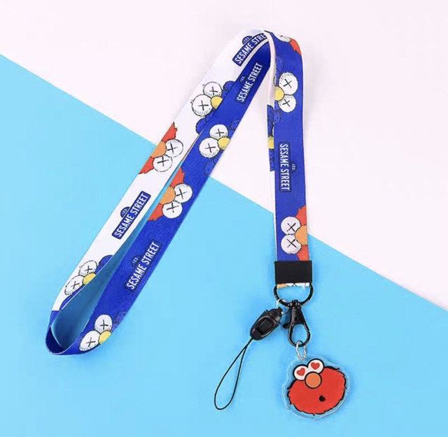 [ vhieshop ] Tali Lanyard hp Gantungan  SEsame Street Hp tali gantungan flashdisk Gantungan ID Card