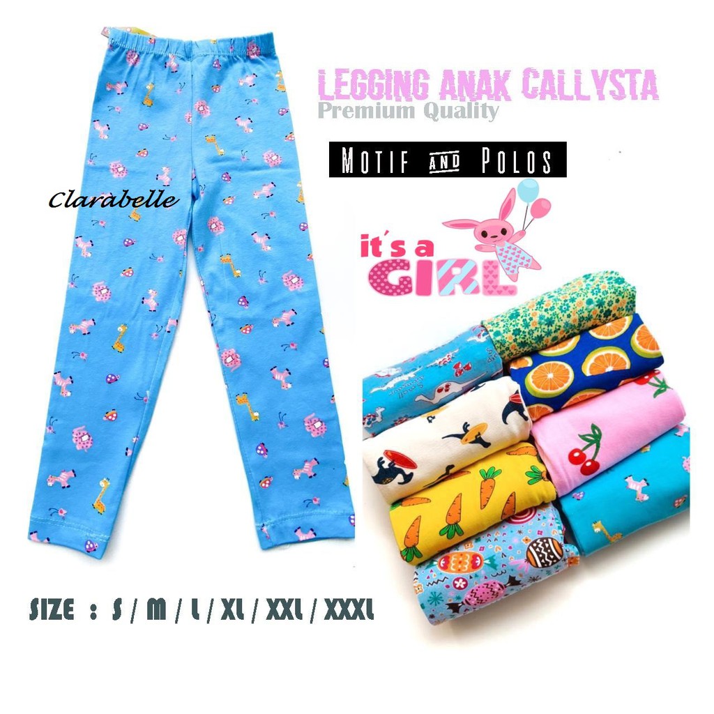 Legging Anak Perempuan Calysta Legging Anak motif Legging Anak Polos