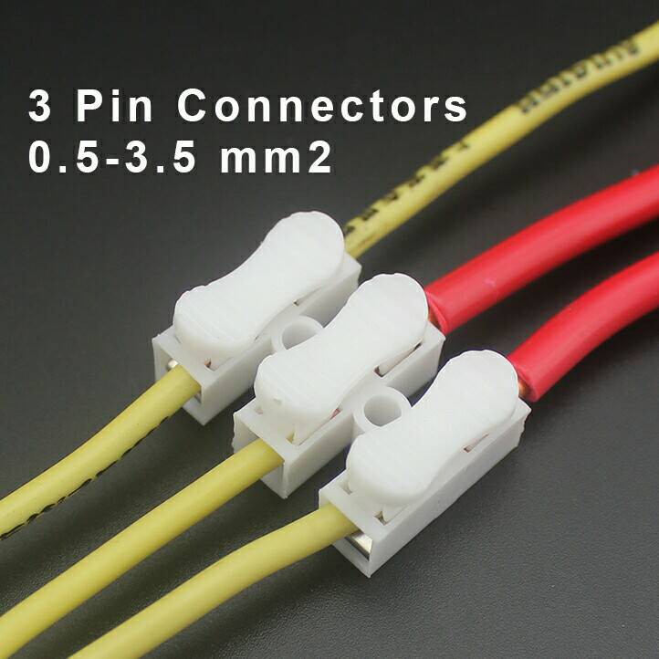 Quick connenctor 3pin wire connector terminal sambungan kabel