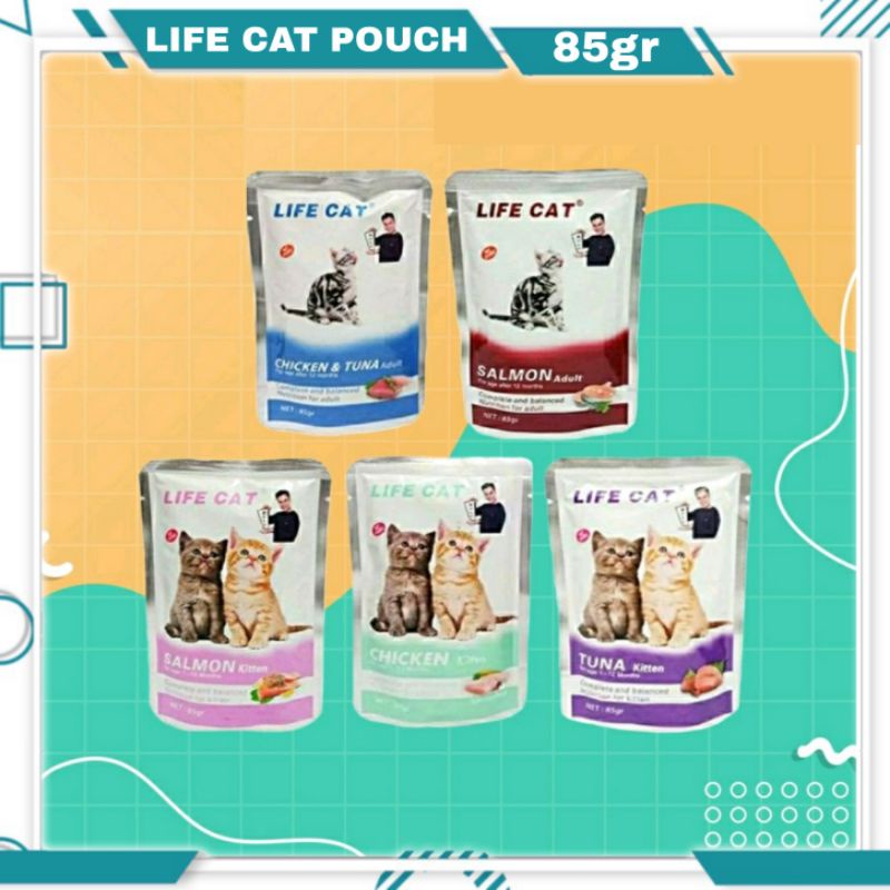 LIFE CAT POUCH Baim Wong 85gr / Wet Food / makanan kucing basah