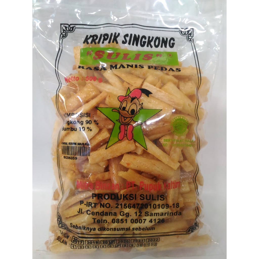 

Keripik Singkong Sulis Rasa Pedas Manis 500gr
