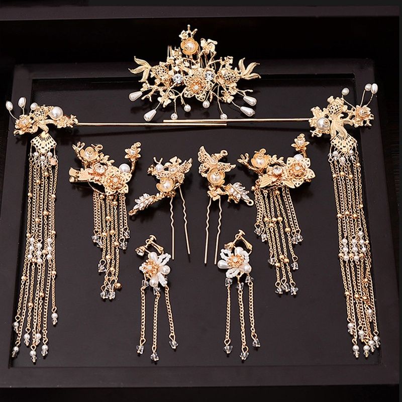 Hairpiece set chinese style gold series