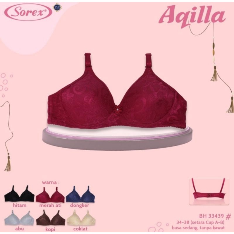 Sorex Bra Aqilla Setara Cup A-B 33439/BH Busa Sedang Tanpa Kawat Sorex