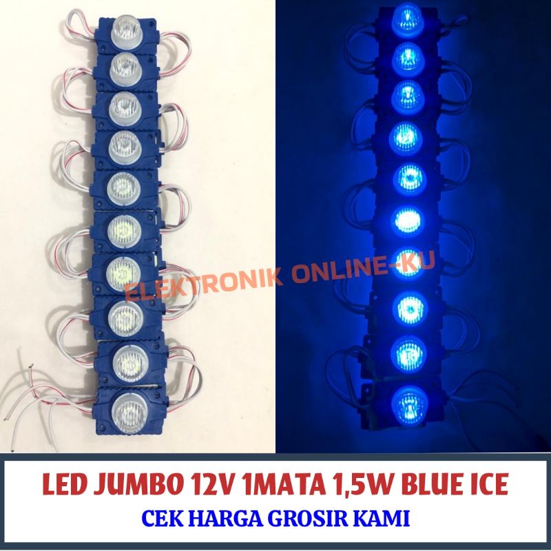 LAMPU LED JUMBO 12V 1MATA 1,5W BLUE ICE