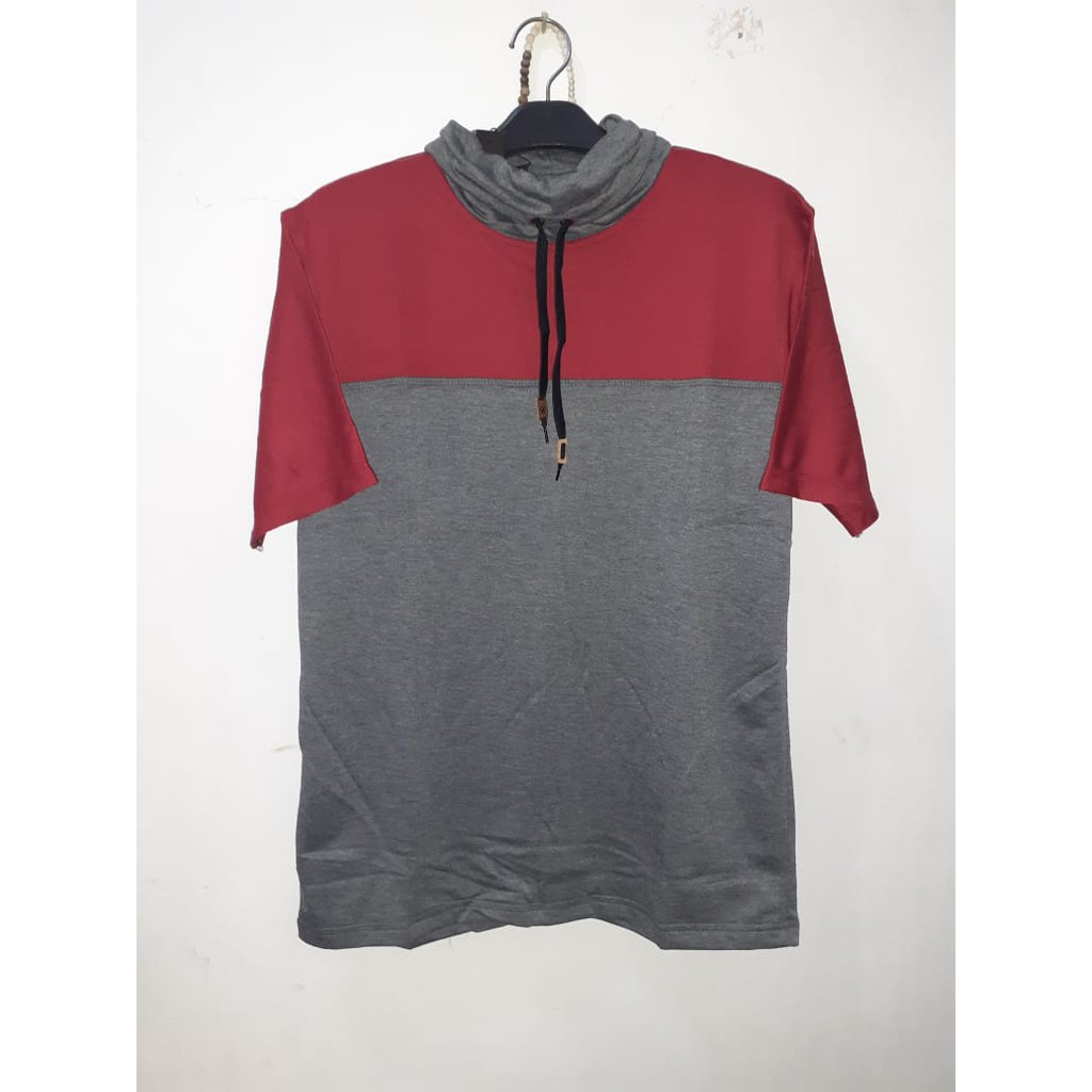 Kaos Kerah Tinggi Lengan Pendek / Kaos Kerah Turtlle Pria / Kaos Lengan Pendek Pria / Kaos Distro