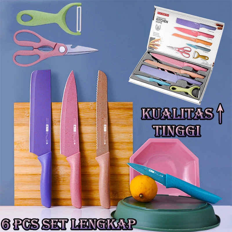 Pisau Dapur Set jerami 6 set