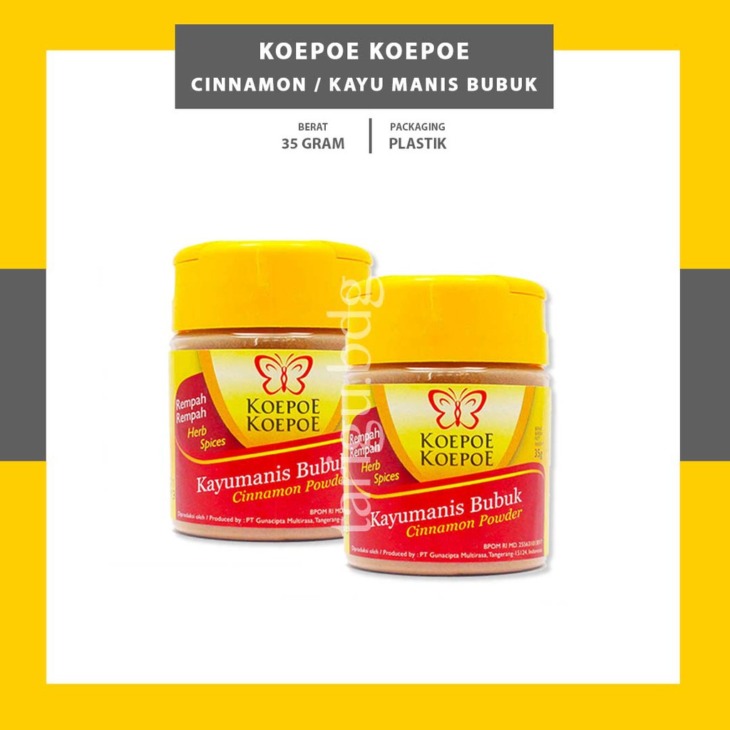 CINNAMON POWDER KOEPOE KOEPOE 35G - BUBUK KAYU MANIS BUBUK - CINAMON BUBUK - CINNAMON ROLL POWDER