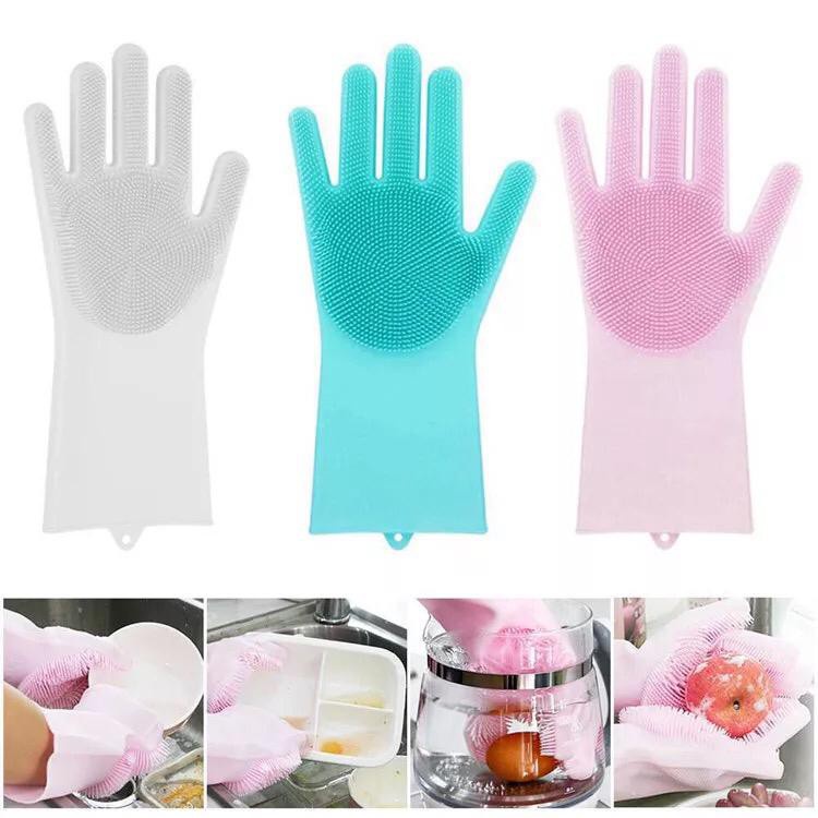 Sarung Tangan Silikon Anti Panas / Sarung Tangan Sikat Bulu Silikon Gloves/Sarung Tangan Masak