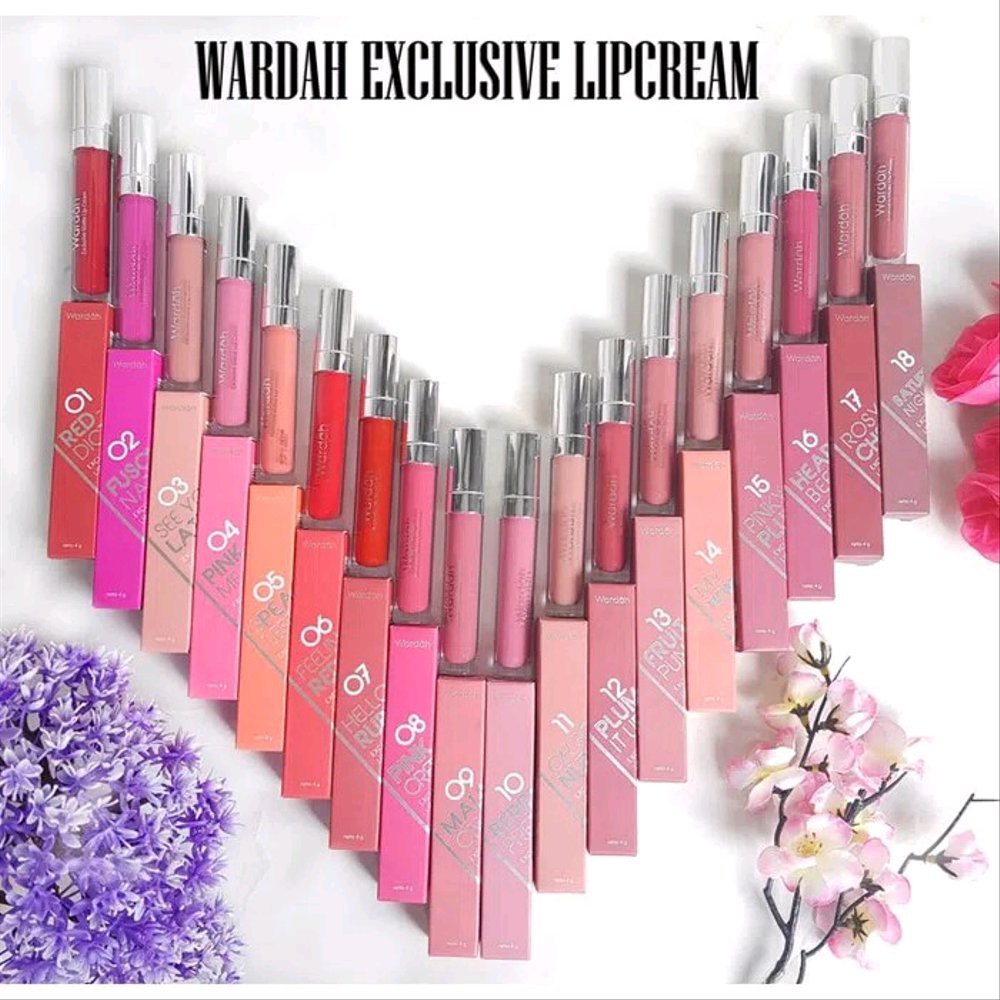 Lip Matte Wardah I Exclusive Matte Lipcream 4gr I Lipcream Wardah Termurah Original Terlaris