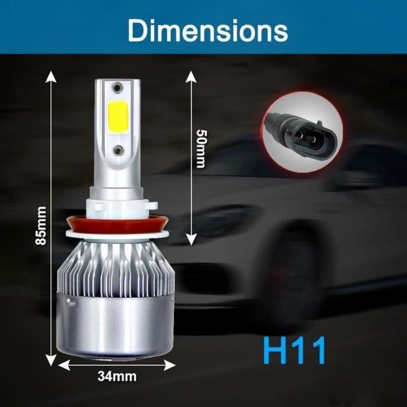 Headlamp lampu C6 LED Mobil COB C6 H11 High Quality Lampu depan C6 H11