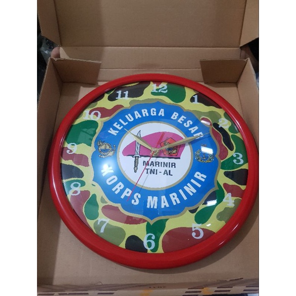 Jam dinding Marunir Loreng  | Jam dinding logo | Jam dinding army