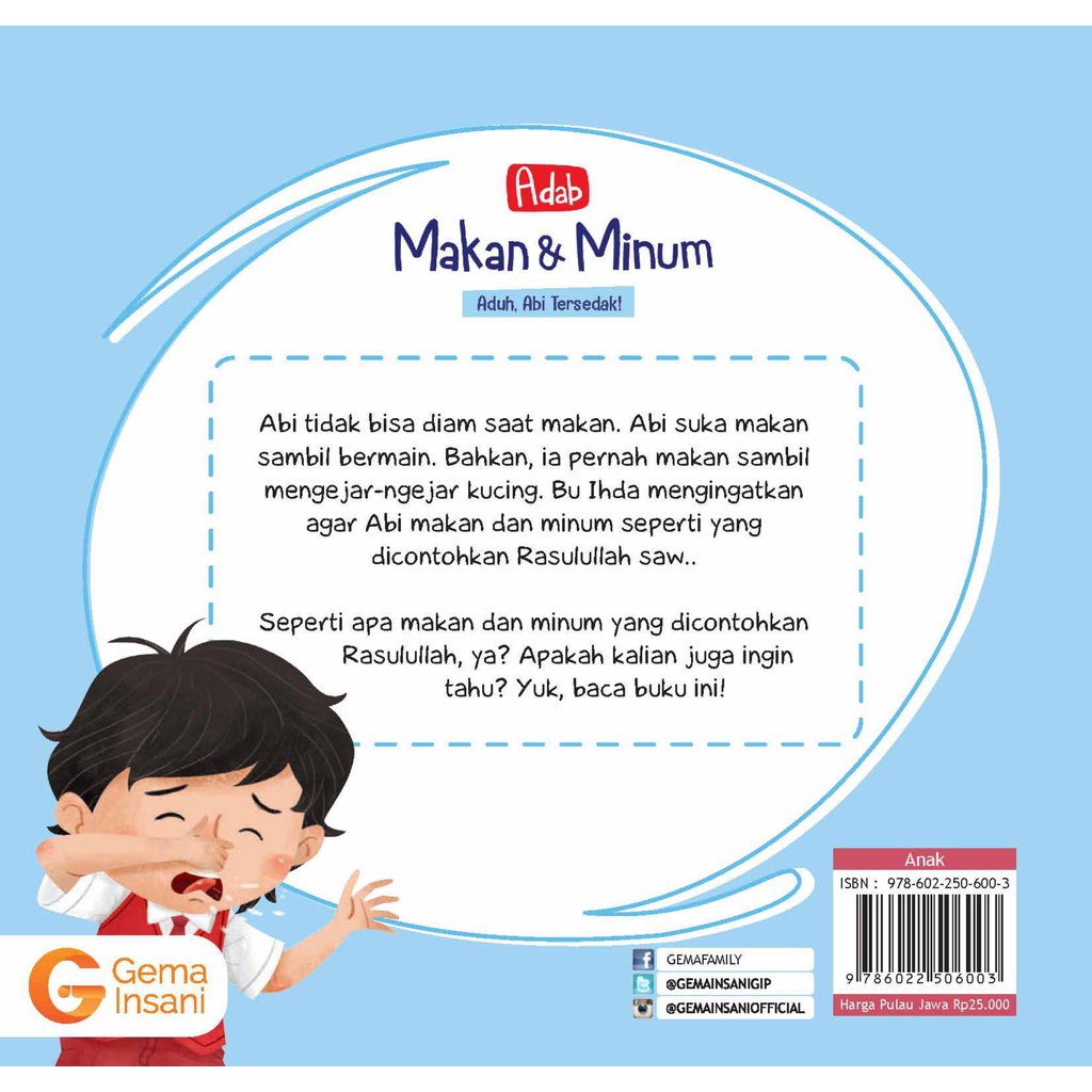 Buku Seri Adab Makan dan Minum - Gema Insani 100% Original