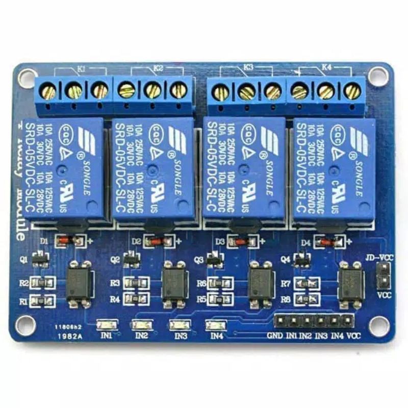 Modul Relay 4 Channel 5V (Optocoupler Isolated)