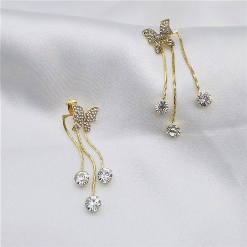 Anting Rumbai Panjang Desain Kupu-Kupu Untuk Wanita Butterfly