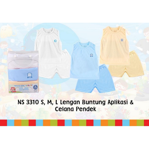 baju buntung dan celana pendek set Nishikawa/baju setelan dan celana bayi
