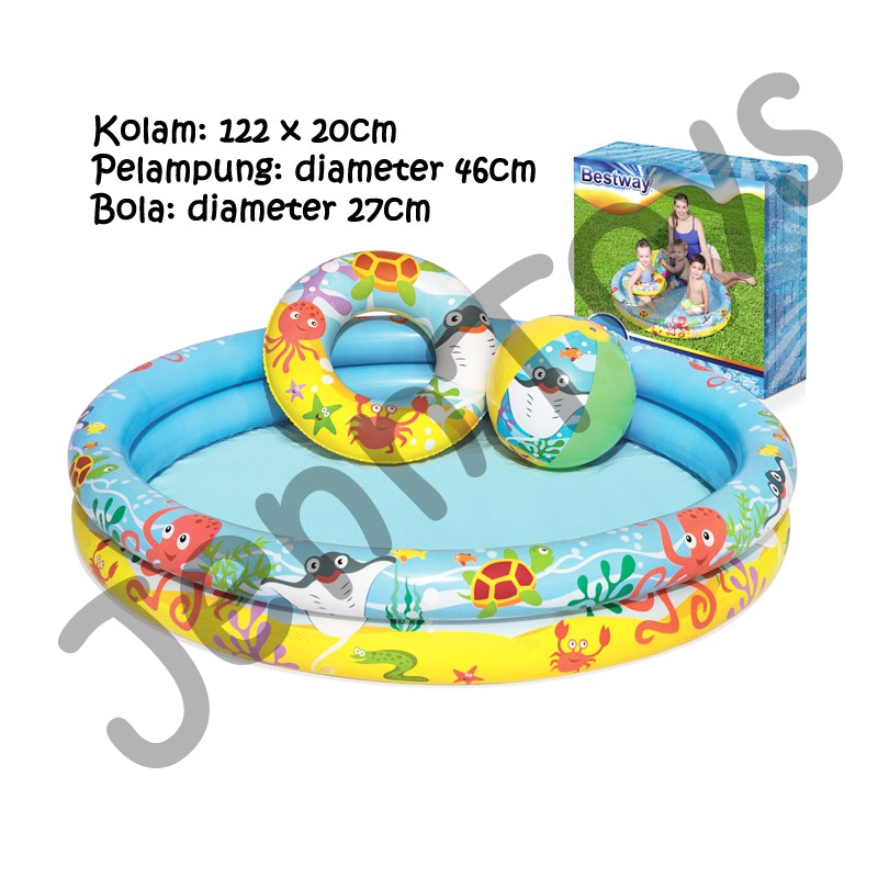 JennToys - Kolam Renang Pelampung Bola SET Bestway - 51124 isi 3pcs