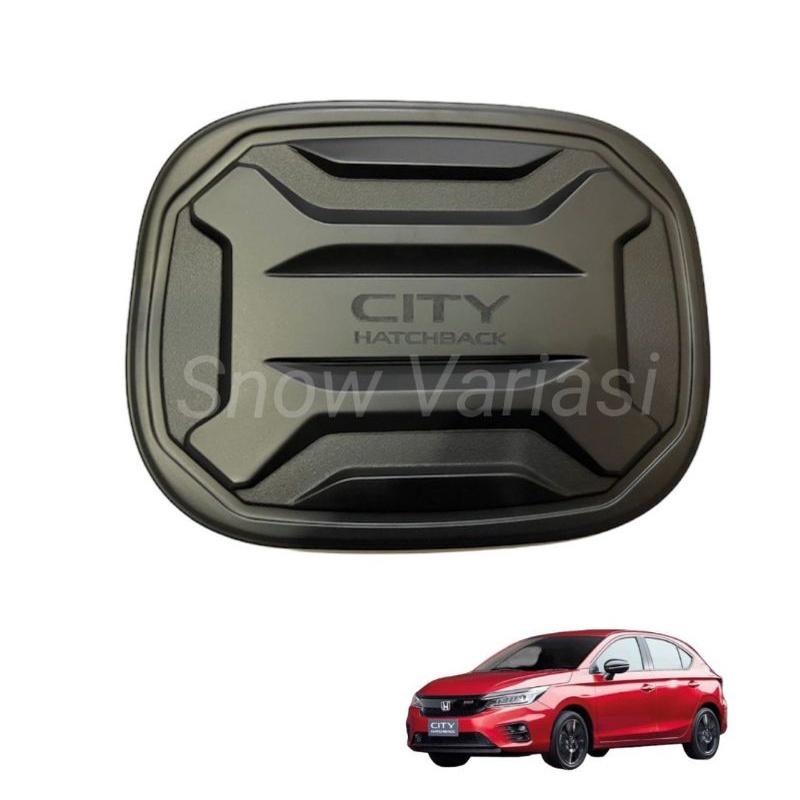 Tank Cover City Hatchback 2021 2022 up Tutup Bensin Hitam Chrome