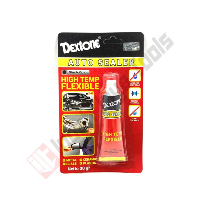 DEXTONE AUTO SEALER 30 GR Silicone Silikon Hitam Black Lem Kaca Rubber