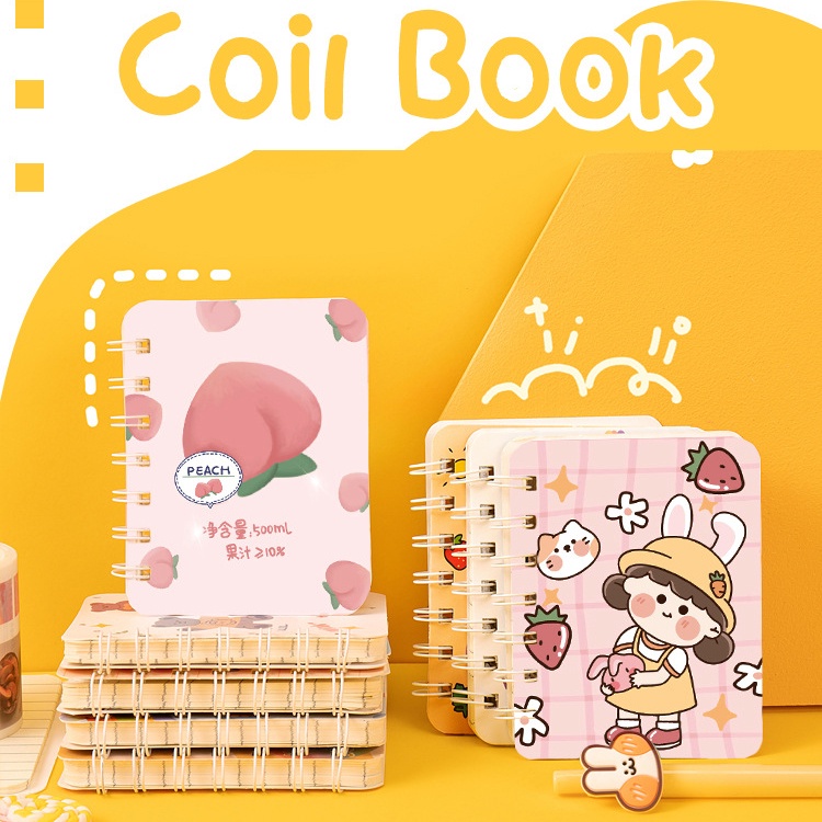 Buku Catatan Diary 80 Lembar Motif Kartun Lucu Untuk Pelajar Perempuan