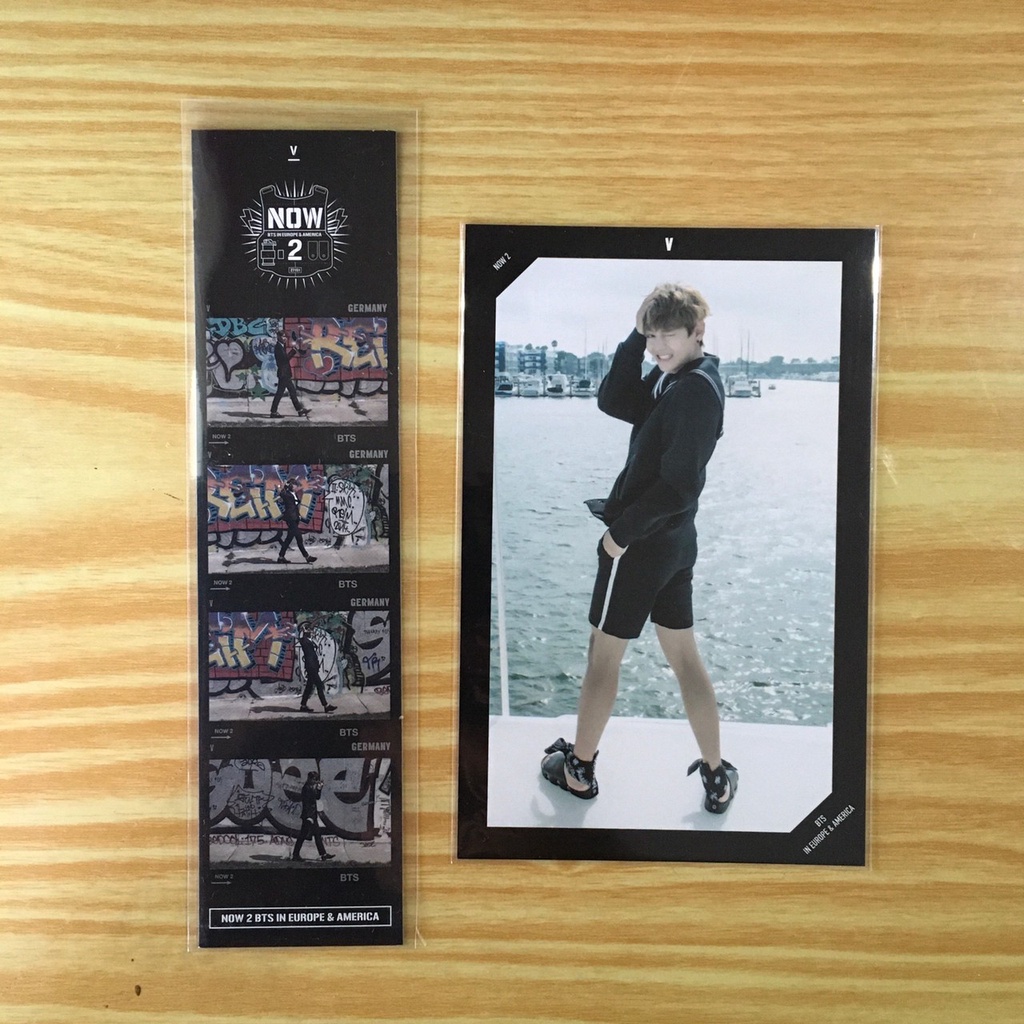 OFFICIAL BTS POSTCARD POSCA BOOKMARK BM DVD NOW 2 KIM TAEHYUNG / TAE / V [RARE]