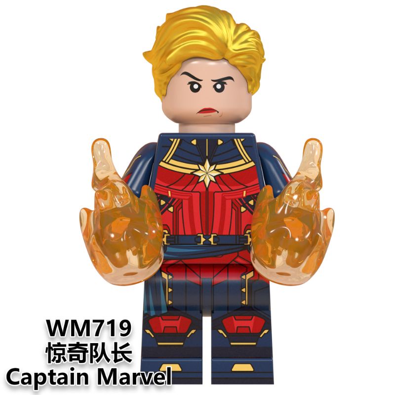 Mainan Anak Lego Iron Man Minifigure Murah WM6063 Ironman Minifigures Marvel Avengers Bricks Figure doctor strange wasp antman warmachine scarlet witch thor superman-CaptainMarvelWM719
