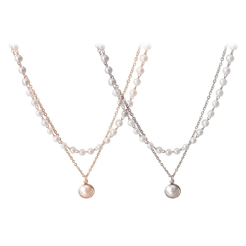 Kalung Rantai Dengan Liontin Mutiara Gaya Bohemian Vintage Untuk Wanita