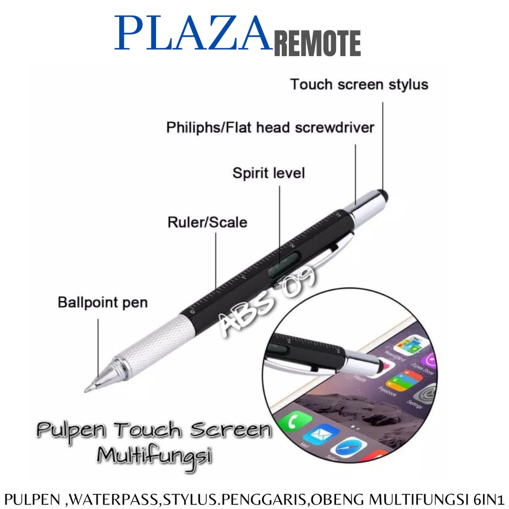 STYLUS PEN SIGMAT OBENG 6IN1 MULTIFUNGSI