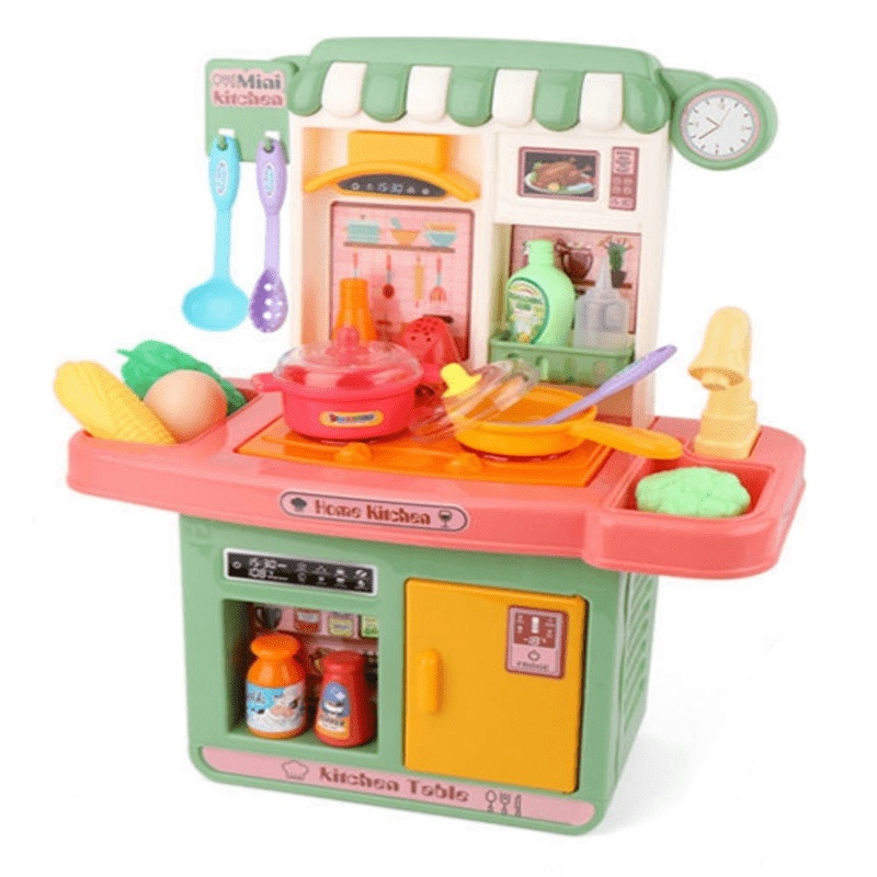 [FUNNY]Mainan Anak Kitchen Set Spray Mist Mini 33pcs / Mainan Masak Kompor Bisa Kluar Uap