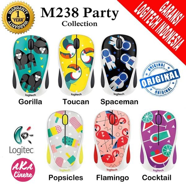 Mouse Wireless Logitech M238 Party Collection CO893 CN Comp