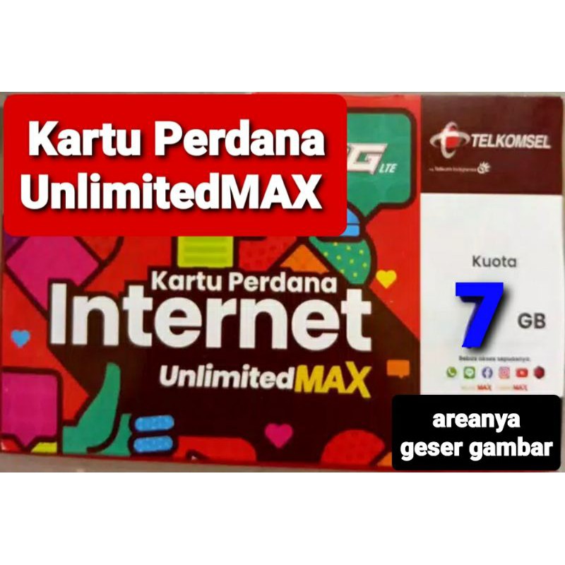 7gb Unlimitedmax Kartu Perdana Telkomsel Unlimited Max 7 Gb Tsel Simpati As Loop 3gb 1000gb Shopee Indonesia