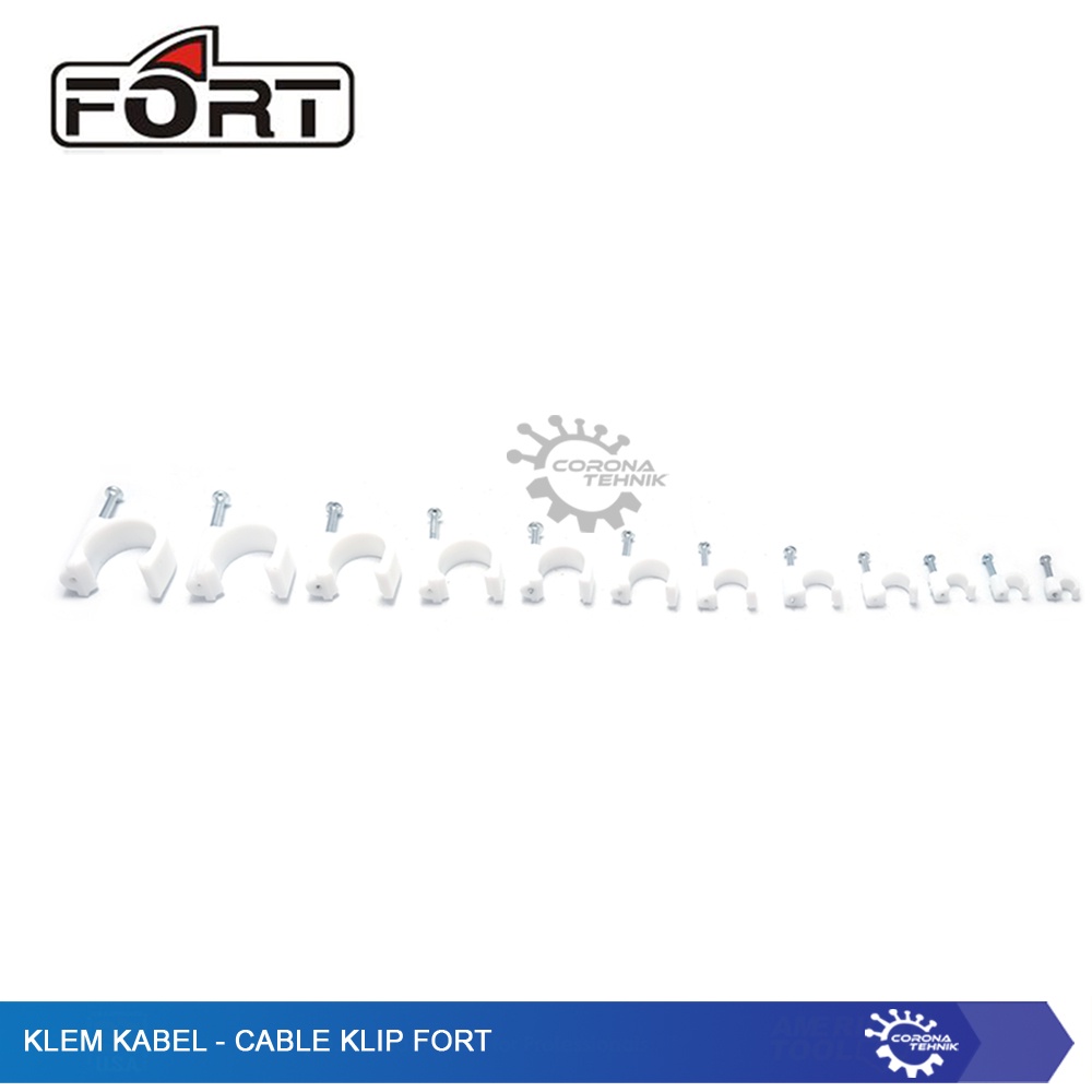 Cable Klip Fort - Klem Kabel + Paku - Klem Kabel