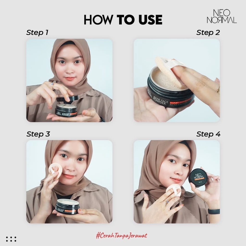 NEO NORMAL ACNE Loose Powder  Bedak Tabur Wajah Penghilang Jerawat Anti Acne