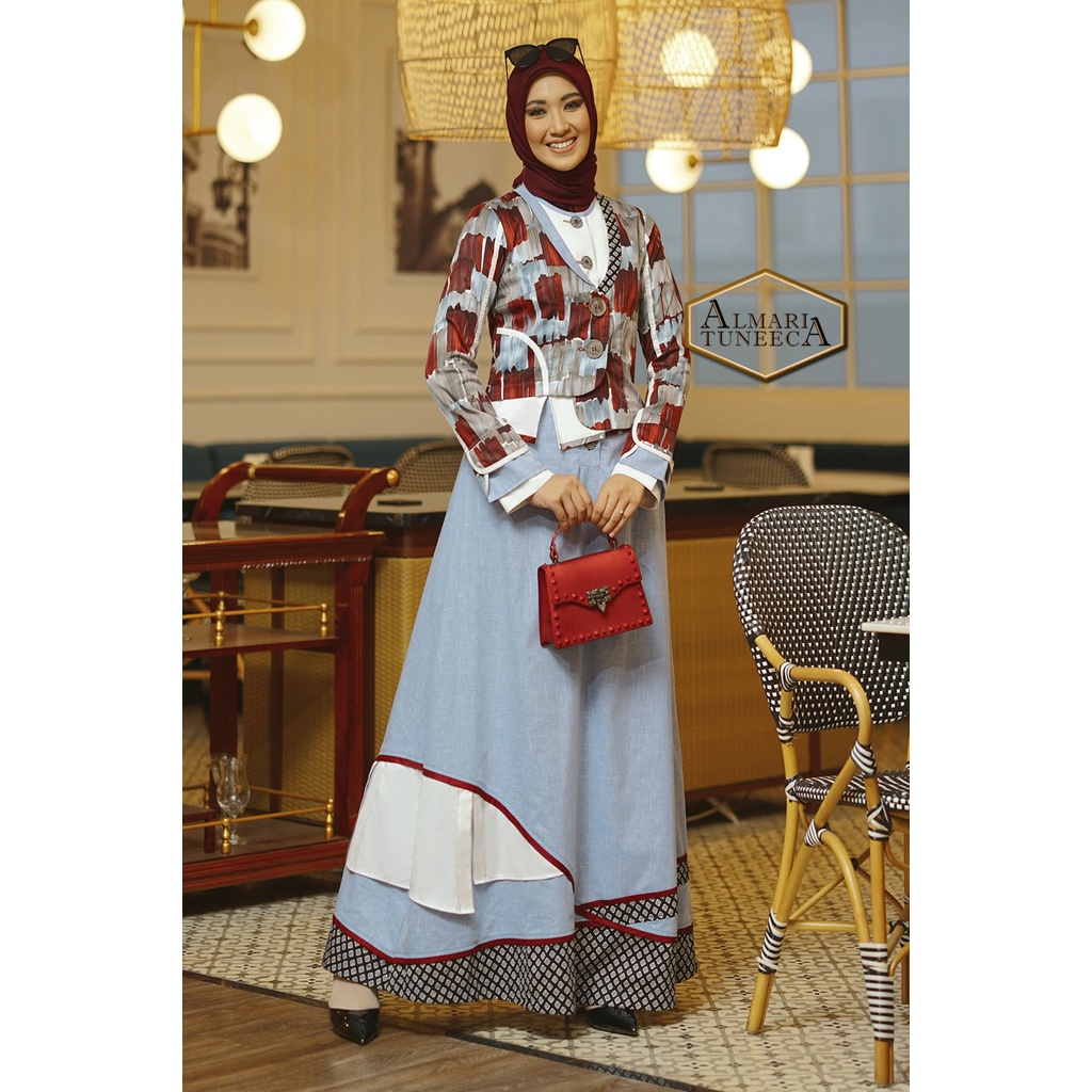 ALMARI  By TUNEECA – TUNEECA GAMIS DRESS BUSANA WANITA MUSLIMAH BRANDED PREMIUM TUNEECA ALMARI SERI 