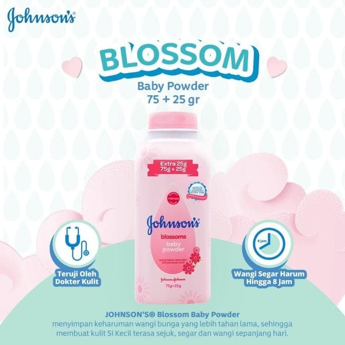 Johnson's Baby Powder 75gr + 25gr Bedak Bayi