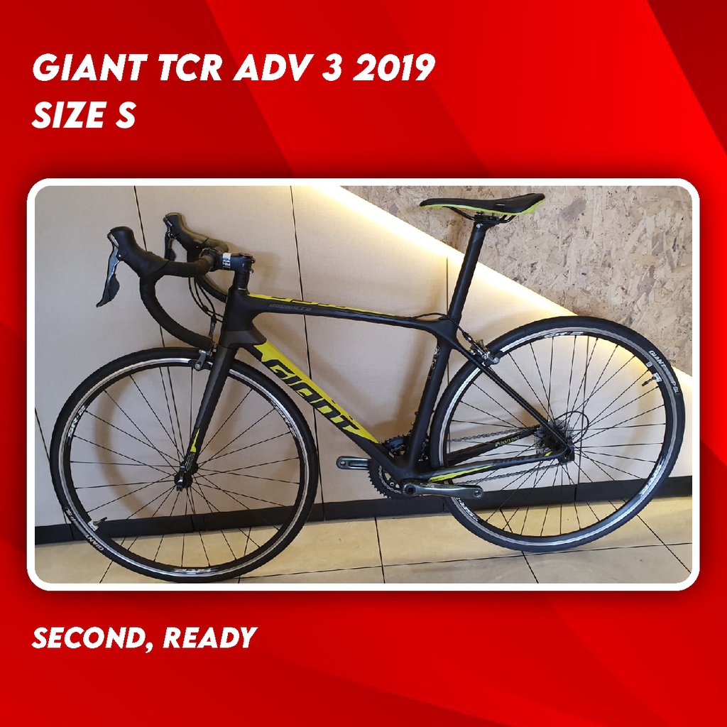 RB Giant tcr adv 3 2019 size S Grupset Shimano Tiagra 2 x 10 s second Carbon Road bike sepeda balap 