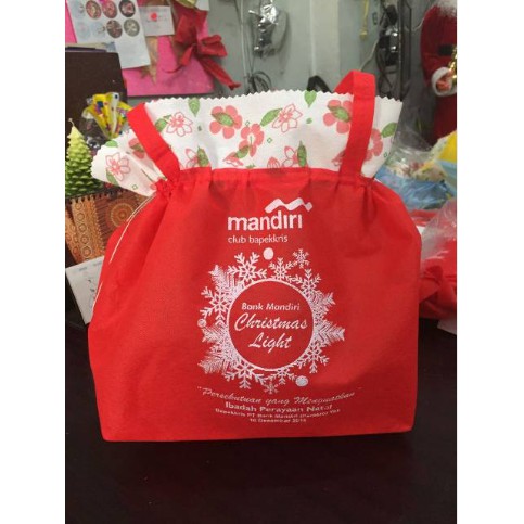 

Goodie Bag serut tebal 22x22-handle tali-goodie bag-goody bag-tas promosi-handle spondbond murah