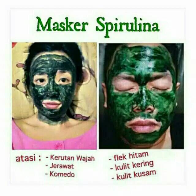 Masker Spirulina / kapsul spirulina /spirulina organik / spirulina organic